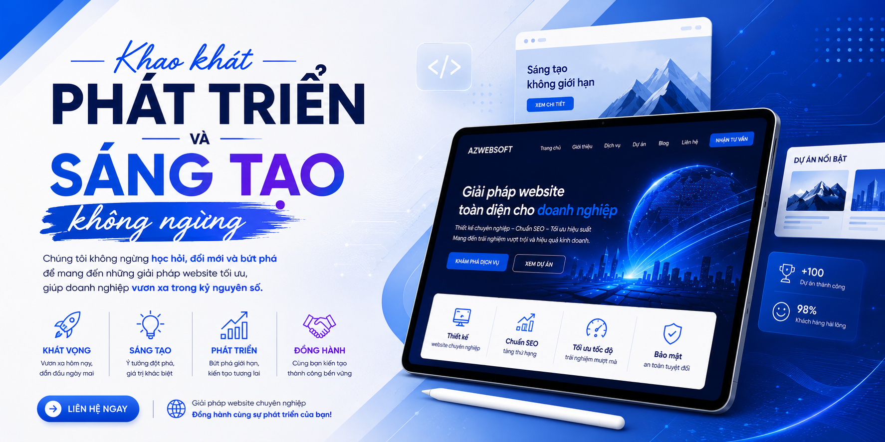Ảnh về sứ mệnh của Azwebsoft